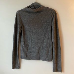 Forever 21 contemporary collection grey mock neck long sleeve